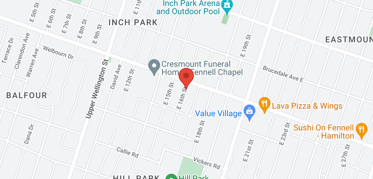 map of 339 East 16th Street